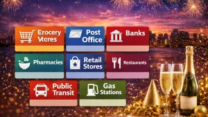 What’s Open on New Year’s Eve Heading Into 2026? Stores Hours, Banks, Post Office, and More