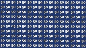 Optical Illusion Challenge: Can You Spot the Numbers 05 and 30 Among the 50s?