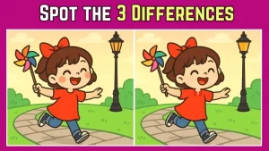 9-Second Challenge: Spot the 3 Differences in the Girl with Pinwheel Image