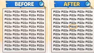 Brain Teaser Challenge: Spot the Word Pizza Among Pi22a in 5 Seconds