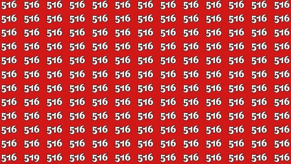 Hidden Number 519 Among 516s