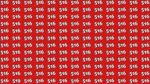 Optical Illusion Challenge: Spot the Hidden Number 519 Among 516s