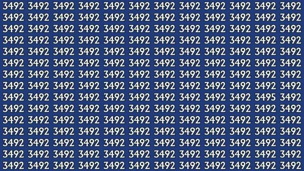 Number 3495 Among 3492s