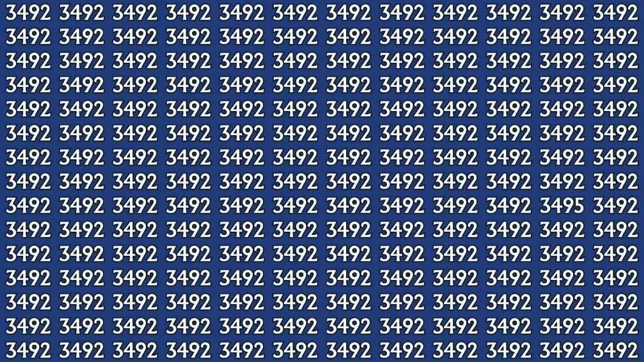 Number 3495 Among 3492s