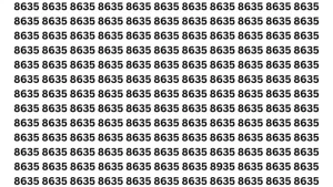 Optical Illusion IQ Test: Find 8935 Hidden Among Identical 8635s
