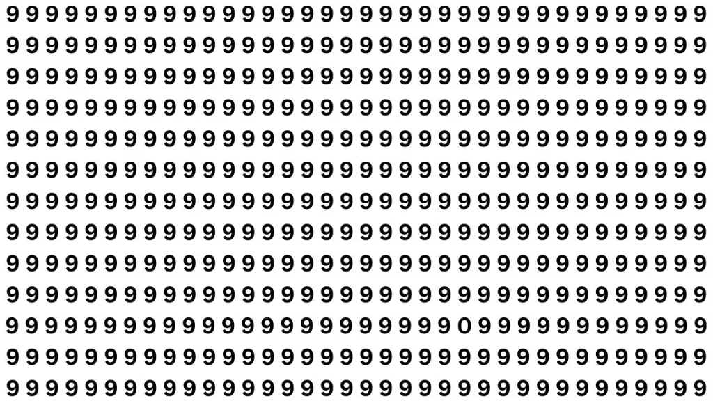 Spot the Hidden 0 Among 9s