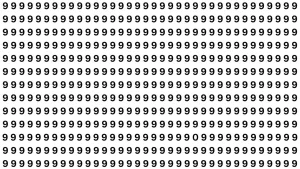 Optical Illusion Test: Spot the Hidden 0 Among 9s in Just 5 Seconds