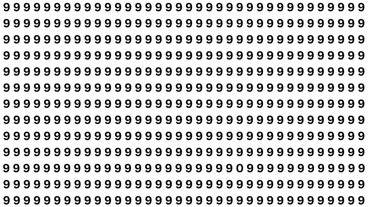 Spot the Hidden 0 Among 9s