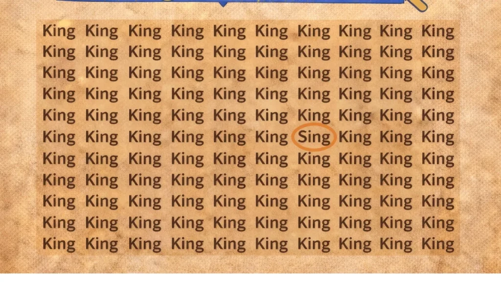 Spot the Word “Sing” Among